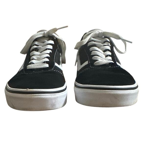 Vans old skool 500417 mens black/true white lace up sneakers top toe is veloure - Picture 3 of 9